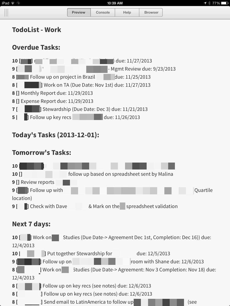 Output in Editorial