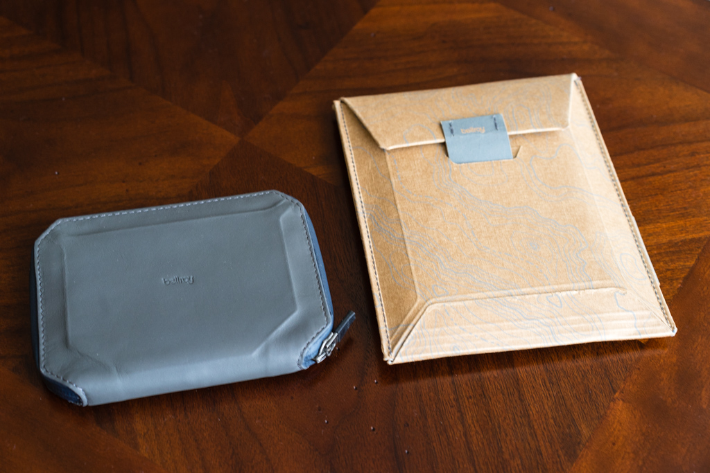 Bellroy Elements Travel Wallet and Packaging
