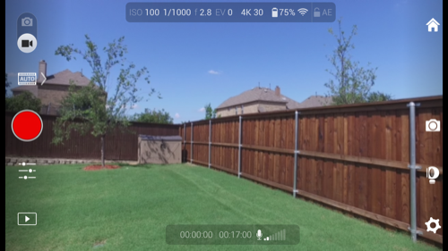 DJI Go Screenshot - Video Mode.