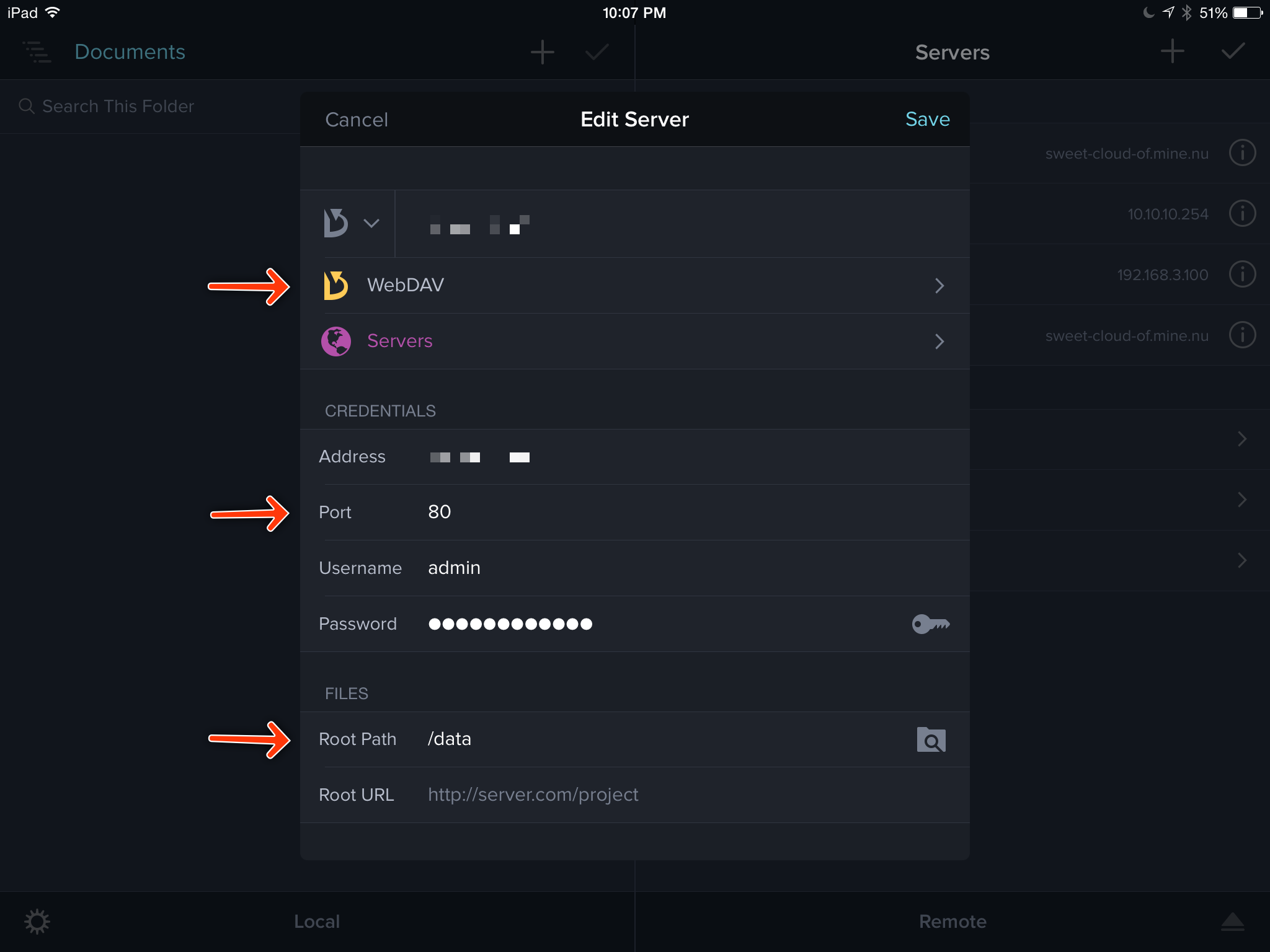 Transmit for iOS configuration