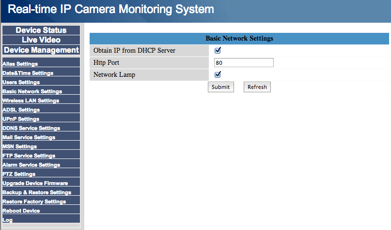 Camera Settings