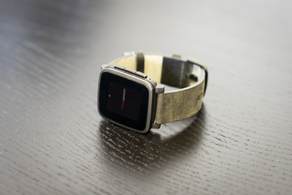 Pebble Time Steel Side