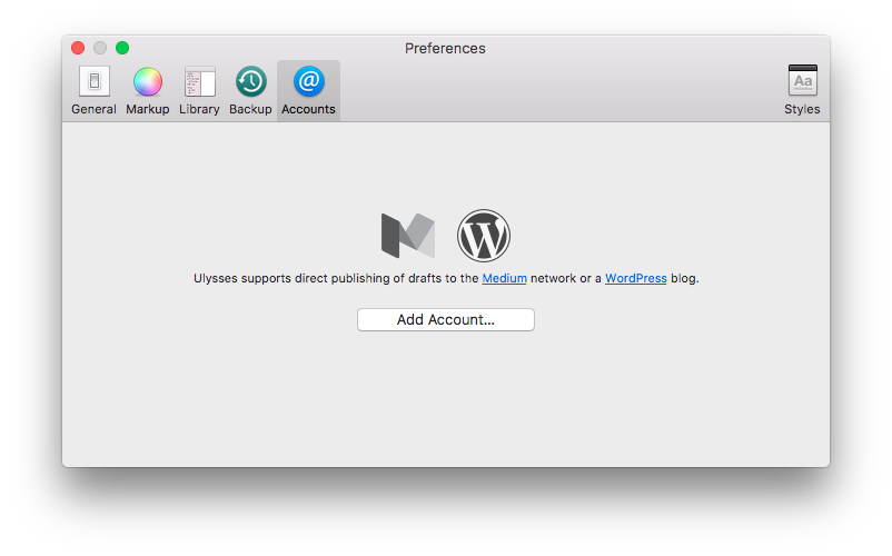 Ulysses for Mac - Preferences Pane.