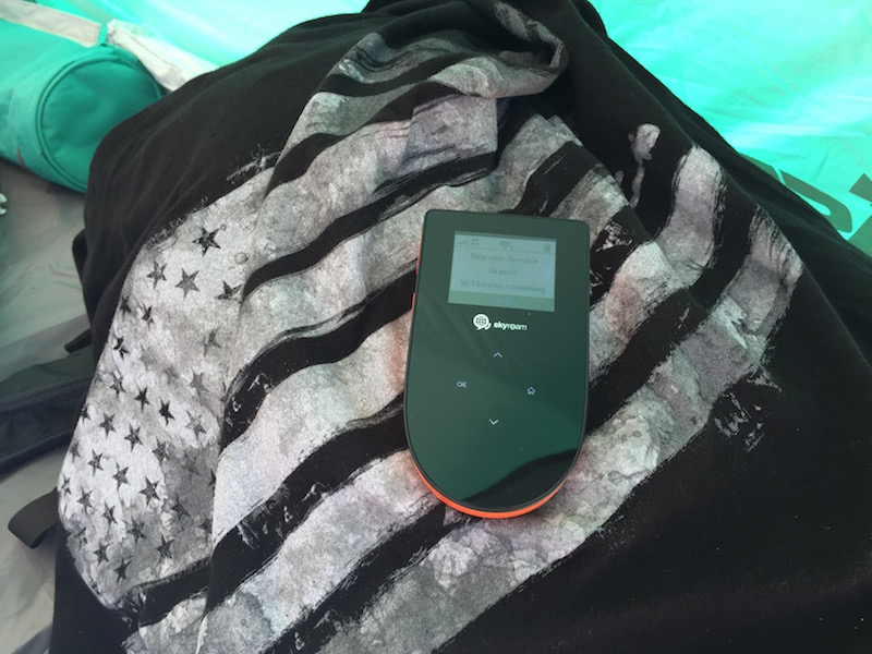 Skyroam in Tent