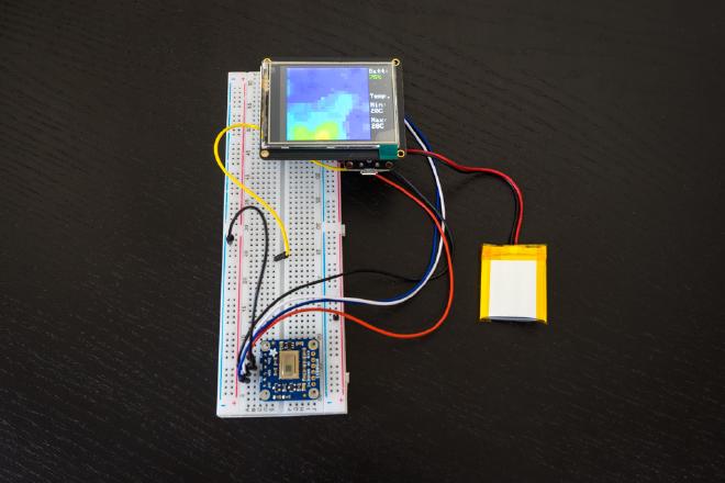 Testing code and connections on breadboard.