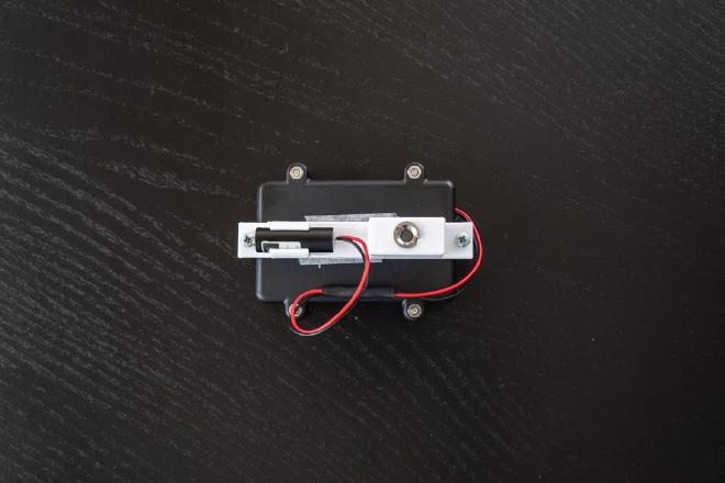 Assembled laser beam emitter.