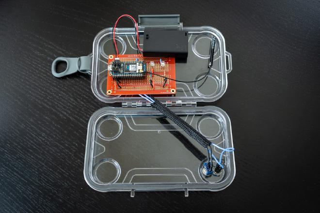 Project case showing all components inside.