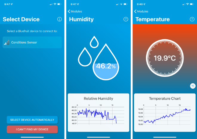 Adafruit Bluefruit Playground App on iOS