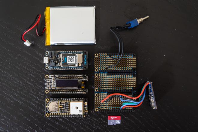 GPS logger components.