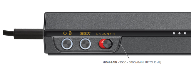 Sound Blaster E5 Side Buttons