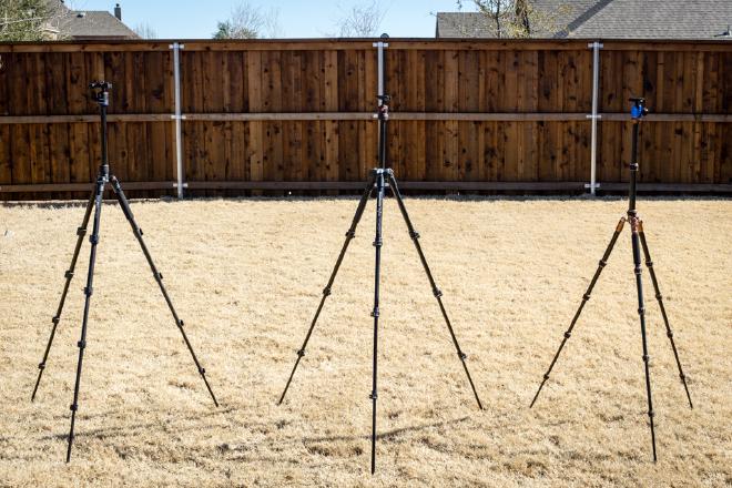 Benro IT15, Manfrotto BeFree and 3LT Vyv - Extended.