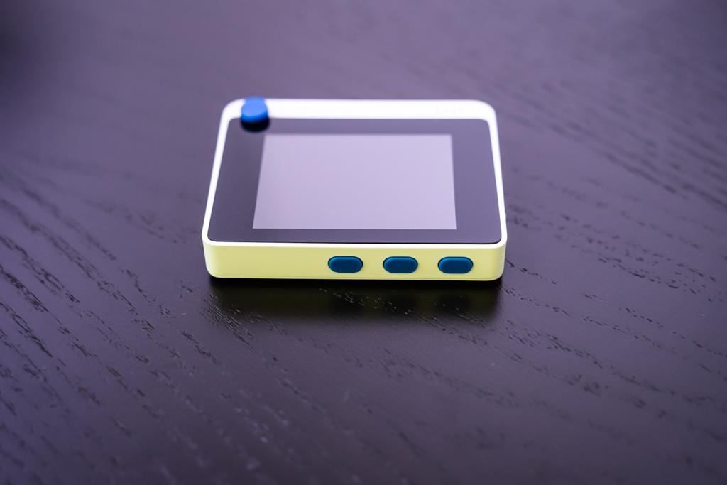 Top section of the Wio Terminal showing its programmable buttons.